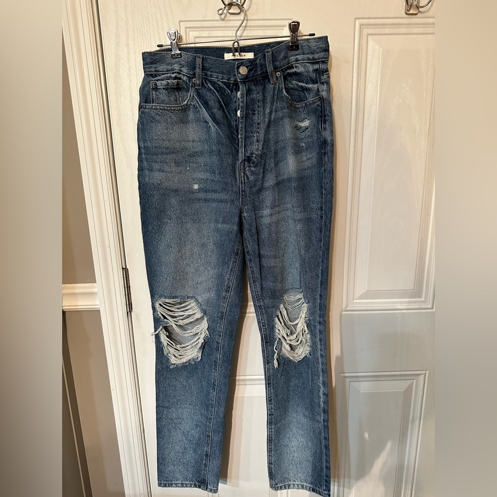 pacsun dark wash ultra high rise slim jean